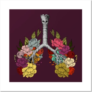 Floral blooming lungs Posters and Art